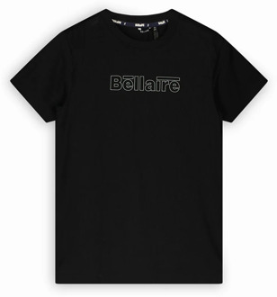 Bellaire Jongens t-shirt met logo jet Zwart - 128
