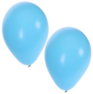 Bellatio Decorations 100 Feest ballonnen licht blauw