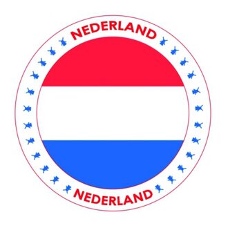 Bellatio Decorations 100x Bierviltjes Nederland thema print - Onderzetters Nederlandse vlag - Landen decoratie feestartikelen