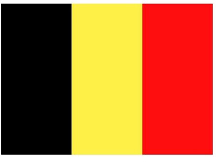 Bellatio Decorations 10x Binnen en buiten stickers Belgie 10 cm -  Belgische stickers - Supporter feestartikelen - Landen decoratie en versieringen