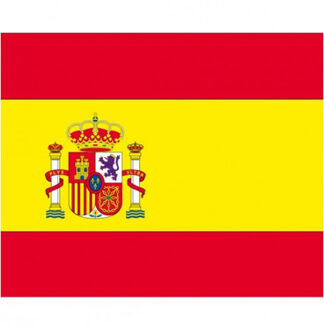 Bellatio Decorations 10x Binnen en buiten stickers Spanje 10 cm - Spaanse vlag stickers - Supporter feestartikelen - Landen decoratie en versieringen