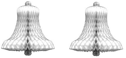 Bellatio Decorations 10x Kerst decoratie kerstklokken wit 50 cm