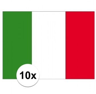 Bellatio Decorations 10x Stickers Italie vlaggen