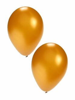Bellatio Decorations 10x stuks Gouden party ballonnen 27 cm - Ballonnen Goudkleurig