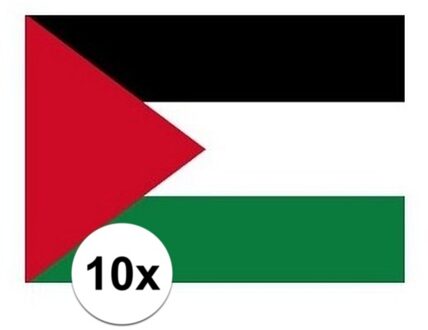 Bellatio Decorations 10x stuks Palestina stickers