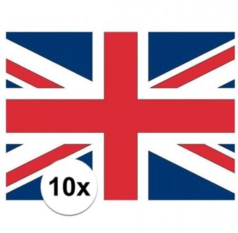 Bellatio Decorations 10x stuks Stickers Engeland vlaggen