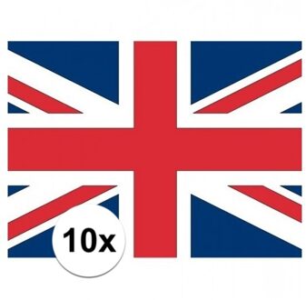 Bellatio Decorations 10x stuks Vlag Engeland stickers