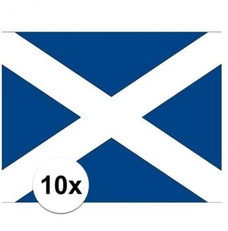 Bellatio Decorations 10x stuks Vlag Schotland stickers