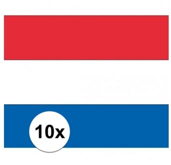 Bellatio Decorations 10x Vlag Nederland stickers Multi
