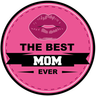 Bellatio Decorations 15x stuks bierviltjes the best mom ever - onderzetters voor mama / moederdag - Bierfiltjes Roze