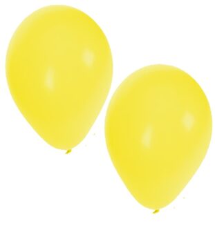 Bellatio Decorations 15x stuks Gele party ballonnen 27 cm Geel
