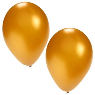 Bellatio Decorations 15x stuks gouden kleurige ballonnen - Ballonnen Goudkleurig