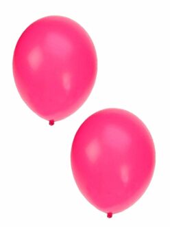 Bellatio Decorations 15x stuks Neon roze party ballonnen 27 cm