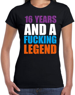 Bellatio Decorations 16 year legend / 16 jaar legende cadeau t-shirt zwart dames 2XL