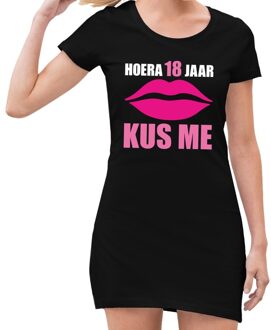 Bellatio Decorations 18 jaar kus me verjaardag jurkje zwart voor dames XL (44)