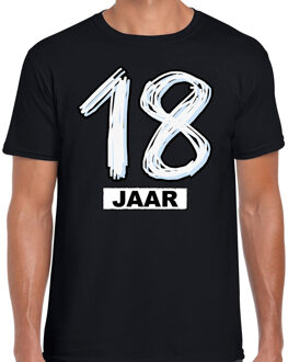Bellatio Decorations 18 jaar verjaardag cadeau t-shirt zwart voor heren S - Feestshirts
