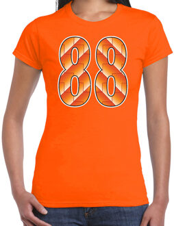 Bellatio Decorations 1988 EK / Nederlands elftal supporter t-shirt oranje voor dames XS - Feestshirts