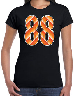 Bellatio Decorations 1988 EK / Nederlands elftal supporter t-shirt zwart voor dames 2XL - Feestshirts