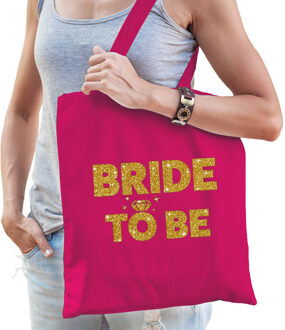 Bellatio Decorations 1x Bride Squad vrijgezellenfeest tasje roze goud/ goodiebag dames