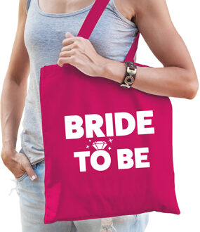 Bellatio Decorations 1x Bride To Be vrijgezellenfeest tasje roze/ goodiebag dames