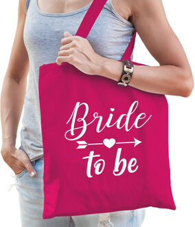 Bellatio Decorations 1x Vrijgezellenfeest Bride to be tasje roze/ goodiebag dames Fuchsia