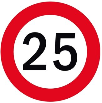 Bellatio Decorations 25 jaar bierviltjes 75 stuks