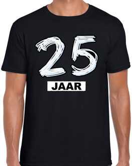 Bellatio Decorations 25 jaar verjaardag cadeau t-shirt zwart voor heren XL - Feestshirts