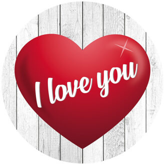 Bellatio Decorations 25x Bierviltjes I love you romantische onderzetters Multi