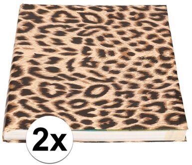 Bellatio Decorations 2x Kaftpapier panter/luipaard print 200 x 70 cm rol