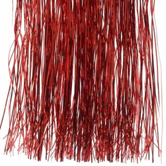 Bellatio Decorations 2x Kerstboom decoratie folie slierten rood