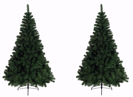 Bellatio Decorations 2x stuks kunst kerstbomen/kunstbomen groen 120 cm
