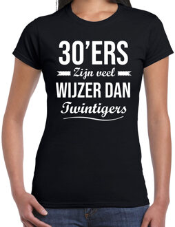 Bellatio Decorations 30ers zijn veel wijzer dan twintigers verjaardags t-shirt zwart voor dames