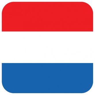 Bellatio Decorations 30x Bierviltjes Nederlandse vlag vierkant - Hollandse vlag - Nederland feestartikelen - Landen decoratie