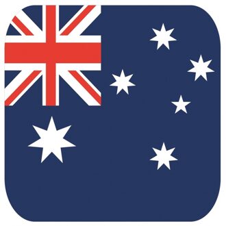 Bellatio Decorations 30x Onderzetters voor glazen met Australische vlag - Bierfiltjes Multikleur