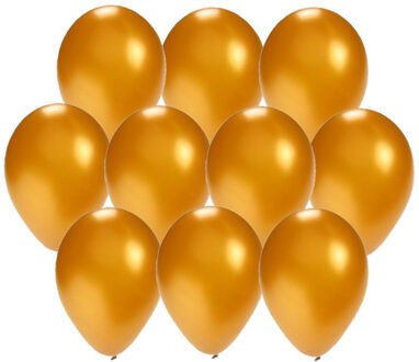 Bellatio Decorations 30x stuks Gouden party ballonnen 27 cm - Ballonnen Goudkleurig