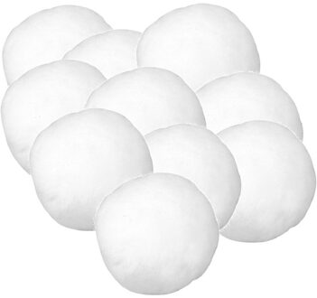 Bellatio Decorations 30x Witte kunst sneeuwballen 6 cm - Sneeuwversiering/sneeuwdecoraties