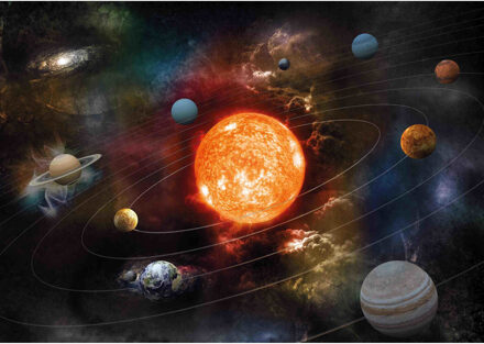 Bellatio Decorations 3x Posters van planeten in zonnestelsel / Melkweg voor op kinderkamer A1 - 84 x 59 cm - kinderkamer / school decoratie melkwegstelsel / heelal posters leerzaam - kinderposters - cadeau ruimtevaart Galaxy liefhebber