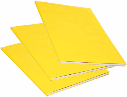 Bellatio Decorations 3x Rollen kraft kaftpapier geel 200 x 70 cm