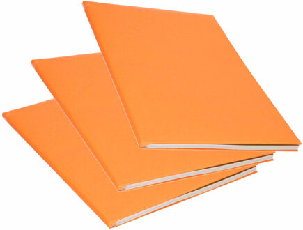 Bellatio Decorations 3x Rollen kraft kaftpapier oranje 200 x 70 cm - Kaftpapier