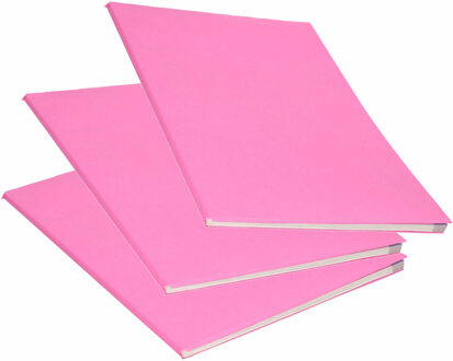 Bellatio Decorations 3x Rollen kraft kaftpapier roze 200 x 70 cm - Kaftpapier