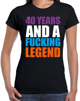 Bellatio Decorations 40 year legend / 40 jaar legende cadeau t-shirt zwart dames 2XL