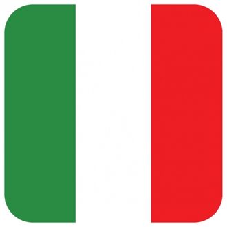 Bellatio Decorations 45x Onderzetters voor glazen met Italiaanse vlag - Bierfiltjes Multikleur
