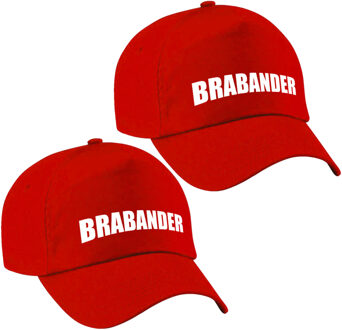 Bellatio Decorations 4x stuks Brabander pet/cap rood volwassenen
