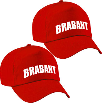 Bellatio Decorations 4x stuks Brabant pet/cap rood volwassenen