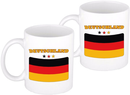 Bellatio Decorations 4x stuks drink/koffie Mok Duitse vlag 300 ml
