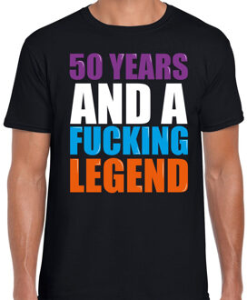 Bellatio Decorations 50 year legend / 50 jaar legende cadeau t-shirt zwart heren 2XL