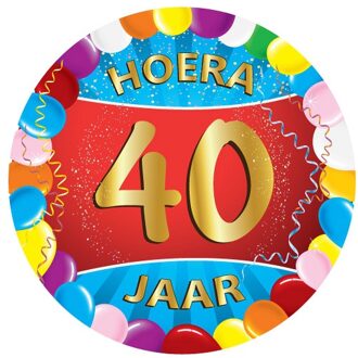 Bellatio Decorations 50x Bierviltjes 40 jaar feestartikelen - Bierfiltjes Multikleur