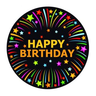 Bellatio Decorations 50x Happy birthday thema bierviltjes - Bierfiltjes Multikleur