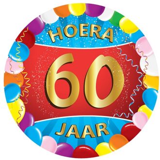 Bellatio Decorations 50x stuks Bierviltjes 60 jaar feestartikelen - Bierfiltjes Multikleur