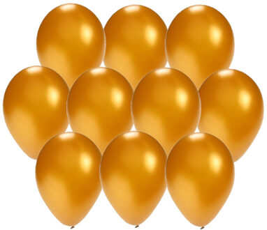 Bellatio Decorations 50x stuks Gouden party ballonnen 27 cm